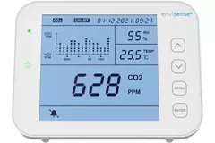 Compteur de CO2 EnviSense avec enregistreur de données - tableau de bord numérique inclus