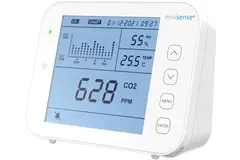 Compteur de CO2 EnviSense avec enregistreur de données - tableau de bord numérique inclus