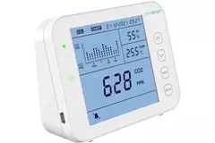 Compteur de CO2 EnviSense avec enregistreur de données - tableau de bord numérique inclus