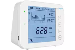 Compteur de CO2 EnviSense avec enregistreur de données - tableau de bord numérique inclus