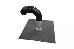 Kit de pénétration de toit Ø110mm avec couverture en bitume, tuyau de 200mm