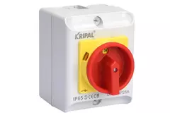 Interrupteur de maintenance 20A 4 pôles 230-440V, IP65 + 2 x presse-étoupe