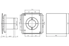 Vmc salle de bain Itho Daalderop Ø100 mm- blanc avec minuterie et capteur d'humidité BTV-ssst T