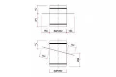 Solin de toit 15 degrés pour grille de ventilation Stream-Vent diamètre 400 mm