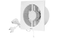 Vmc salle de bain  Ø 150 mm Blanc avec fiche et cordon de tirage - EE150WP