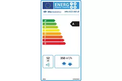 Récupérateur de chaleur HRU 350 ECO unit LR RFT Low-rise 350m3/h de Itho Daalderop - fiche européenne