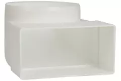 Coude vertical rectangulaire en plastique à 90° Ø 100 mm 110 x 55 - KLD