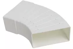 Coude horizontal rectangulaire en plastique à 15-60° 110 x 55 - KLH15-60