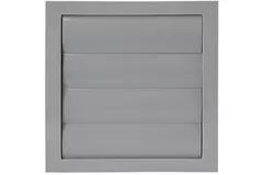 Grille de surpression à lamelles 190 x 190 mm diamètre : 125 gris - ND12ZP