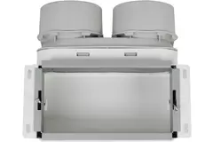 Diffuseur mural avec raccordement supérieur Vent-Axia Uniflexplus 2x Ø90 mm