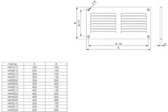 Grille métal 300 x 150 mm blanc - MR3015