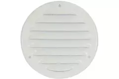 Grille de ventilation métal rond 125 mm blanc - MR125 - RAL9016