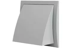 Grille de façade avec clapet anti-retour 150x150 mm diamètre 100 mm gris - ND10FVP