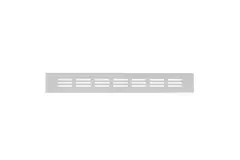 Grille de ventilation plinthe aluminium - argent L = 300 mm x H = 40 mm - RA430S