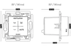 Interrupteur de commande Duco RF/câblé noir