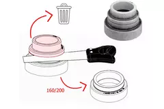 Réducteur pour tuyau isolé 125/160/200mm