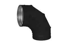 Coude spiralé rond 90° Ø 250 mm pour conduit rigide galvanisé - sur mesure RAL9005