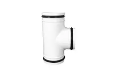 Té à 90 degrés blanc diamètre 125 mm métal - RAL 9010