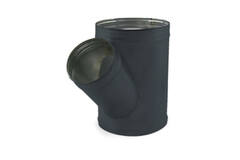 Té de Ø 315 mm - Ø 160 mm pour conduit rigide galvanisé (45°) - sur mesure RAL7016