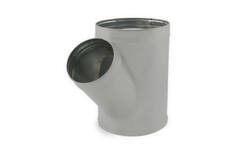 Té de Ø 315 mm - Ø 125 mm pour conduit rigide galvanisé (45°) - sur mesure RAL7035
