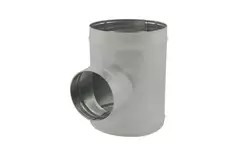 Té de Ø 125 mm - Ø 100 mm pour conduit rigide galvanisé (90°) - sur mesure RAL7035