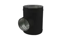 Té de Ø 180 mm - Ø 160 mm pour conduit rigide galvanisé (90°) - sur mesure RAL9005