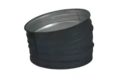 Coude rond spiralé 15° Ø 125 mm  - sur mesure RAL7016