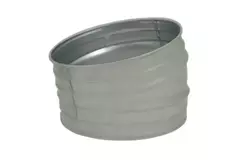 Coude rond spiralé 15° Ø 100 mm  - sur mesure RAL7035