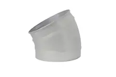 Coude spiralé rond 30° Ø 150 mm pour conduit rigide galvanisé - sur mesure RAL7035