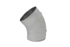 Coude spiralé rond 45° Ø 125 mm pour conduit rigide galvanisé - sur mesure RAL7035