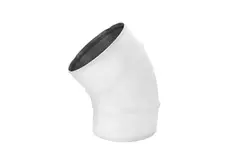 Coude spiralé rond 45° Ø 315 mm pour conduit rigide galvanisé - sur mesure RAL9010