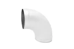 Coude spiralé rond 90° Ø 150 mm pour conduit rigide galvanisé - sur mesure RAL9010