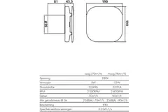 Ventilateur de salle de bains avec minuterie Supra Design Ø 100 mm - 100 T