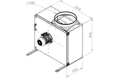 Ventilateur de caisson gaz de combustion F400 - MPS 560 D4 F4 30