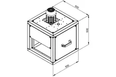Ventilateur de caisson gaz de combustion avec flux linéaire - MPC 280 D2 F4 TI30