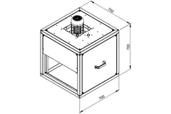 Ventilateur de caisson gaz de combustion avec flux linéaire - MPC 355 D4 F4 TI30