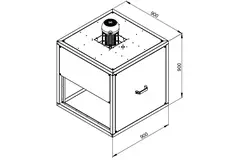 Ventilateur de caisson gaz de combustion avec flux linéaire - MPC 560 D4 F4 TI30