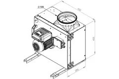 Ventilateur de caisson débit d'air extérieur du moteur - MPS 225 EC 30