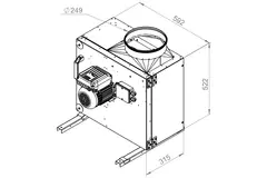 Ventilateur de caisson débit d'air extérieur du moteur - MPS 250 EC 30