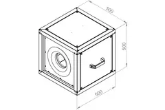Ventilateur de caisson débit d'air extérieur du moteur - MPC 250 EC T30