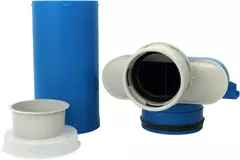 Collecteur de valve de ventilation Vent-Axia Uniflexplus 1x Ø90 mm avec manchon coulissant de 250mm et couvercle de mortier Ø125 mm