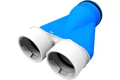 Collecteur de valve de ventilation Vent-Axia Uniflexplus 2x Ø90 mm avec embout Ø125 mm