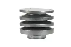 Capot de toit circulaire avec entrée et sortie d'air avec lamelles Ø250 mm