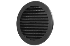 Grille à ailettes diamètre 125 mm noir - VR125M