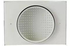 Bouche de ventilation Ø 125 mm avec capuchon perforé pour montage mural BLANC - DTQA125