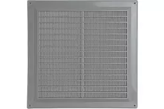 Grille de ventilation carrée grillagée 250 x 250 mm gris