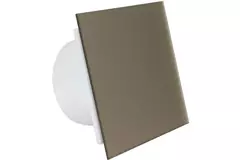 Vmc salle de bain Ø 125 mm avec minuterie et capteur d'humidité - front en verre satin doré