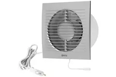 Vmc salle de bain Ø100 mm argent avec fiche et cordon de tirage - standard EE100WPS
