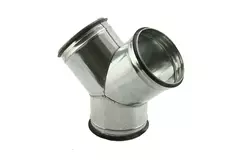 Pièce en Y 45° Ø 250 mm - 200 mm pour conduit rigide galvanisé