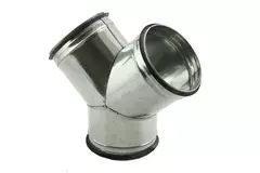Pièce en Y 45° Ø 80 mm - 80 mm pour conduit rigide galvanisé